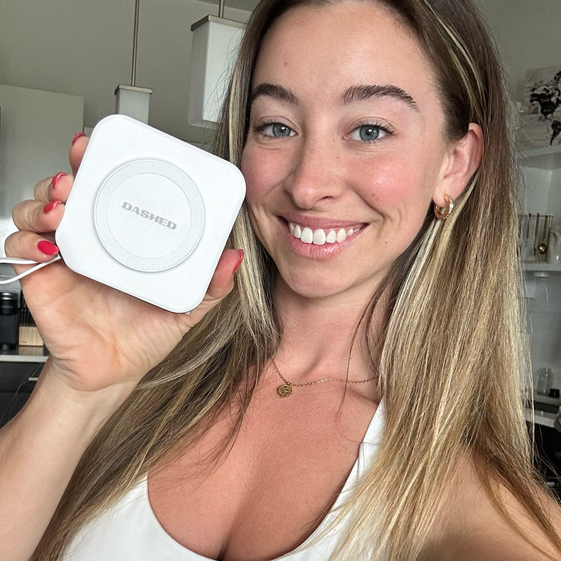 Woman holding Travel Charger