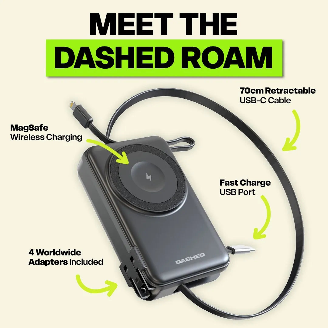 Dashed Roam® (5-in-1 Retractable Travel Charger)