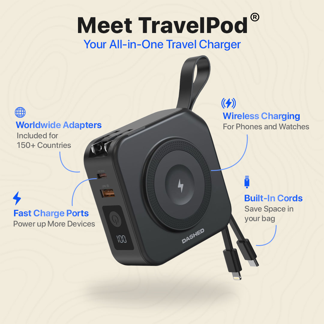 Dashed® TravelPod (5-in-1 Travel Charger)